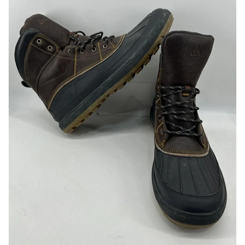 Nike ACG Woodside II Boots Brown And Black 525393-770 Men's Size 15